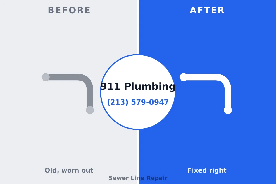 Before and after: plumbing repair Grand Point, LA